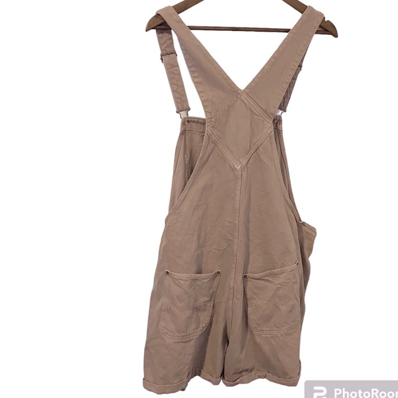 Comfy Old Navy Tan Corduroy Overall Shorts- 2X - Picture 2 of 10
